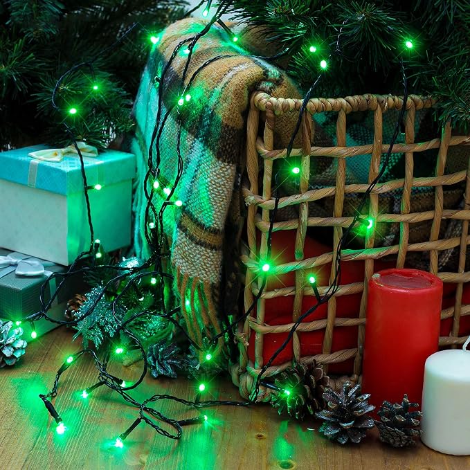 Green Christmas Lights Outdoor, 100FT 300 LED Christmas Tree Lights with 8 Modes, Waterproof Connectable String Lights for Outside Indoor Bedroom House Patio Garden Party Holiday Decorations