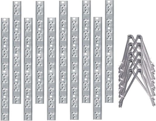 Hausse Stainless Steel Bird Spikes 10 Pack, Squirrel Small Birds Pigeons Crows and Woodpeckers Deterrent Devices Bird Repellent Spikes, Assemble Easily Covers 10 Feet for Outdoor Wall Fence