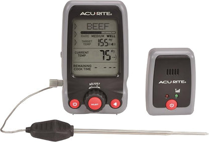 AcuRite 00278 Digital Meat Thermometer and Timer with Pager