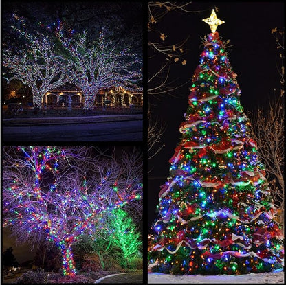 YULETIME 200 Multicolor LED Christmas Lights, 66 ft Green Wire String Light | Stay Lit, End-to-End Connectable, UL Certified, Commercial Grade, 1-Strand 200 Lights, 4" Spacing