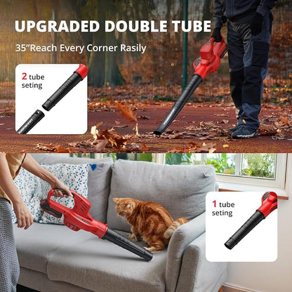 PowerSmart 20V Cordless Leaf Blower with 2.0Ah Battery and Charger, Lightweight Small Leaf Blower for Gutter 2024 Version