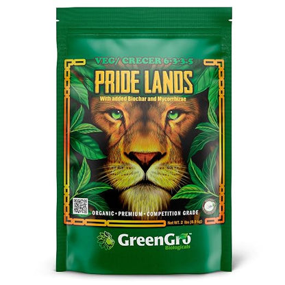 Pride Lands Veg Premium Organic Dry Top Dress Fertilizer for The Vegetative Cycle, Bigger Buds and Healthier Plants with Our Complete Veg Food, All Natural, Safe for Plants You Consume, 2 lb