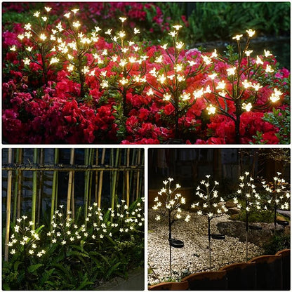 Solar Garden Lights Outdoor,Solar Lights Outdoor Decorative Waterproof for Outside 8Pack,160Led Solar Flowers Garden Decor, Yard Pathway,Patio Fairy Decorations,Gardening Gifts for Women Mom
