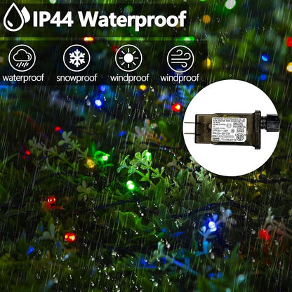 Smart Color Changing Christmas Lights String with Remote 66FT 200 LED RGB | Remote Control, 8 Modes, Timer, Adjustable brightness, Waterproof Lights for Indoor Outdoor Classroom Christmas Decor