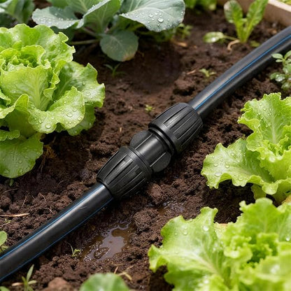 1/2 Inch Drip Irrigation Coupling Fittings, 10 Pieces Barbed Locked Coupler Connectors for 1/2 Inch Irrigation Tubing (1/2" ID x 0.670" OD) Anti-leak Straight Coupling for Garden Drip Systems