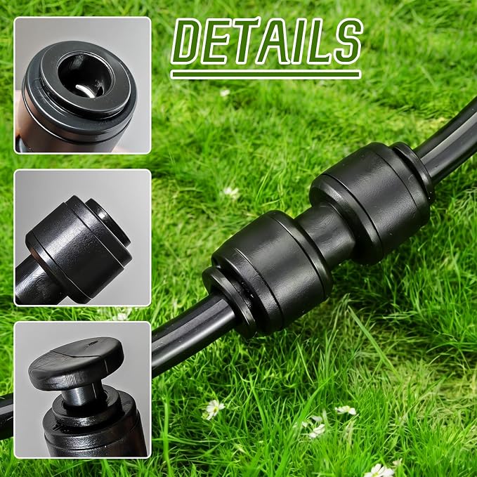 30 PCS Quick Connect 1/4" Drip Irrigation Coupling Fitting,Push-to-Connect Straight Coupler Connectors for 1/4" Irrigation Tubing with 10PCS End Plugs,Hose Connectors for Drip Irrigation System