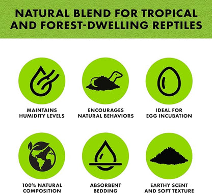 Zilla Pet Reptile Terrarium Substrate Bedding, Jungle Mix, for Frogs, Rainforest Geckos, Toads and Snakes, 24 Quart, 2 Pack