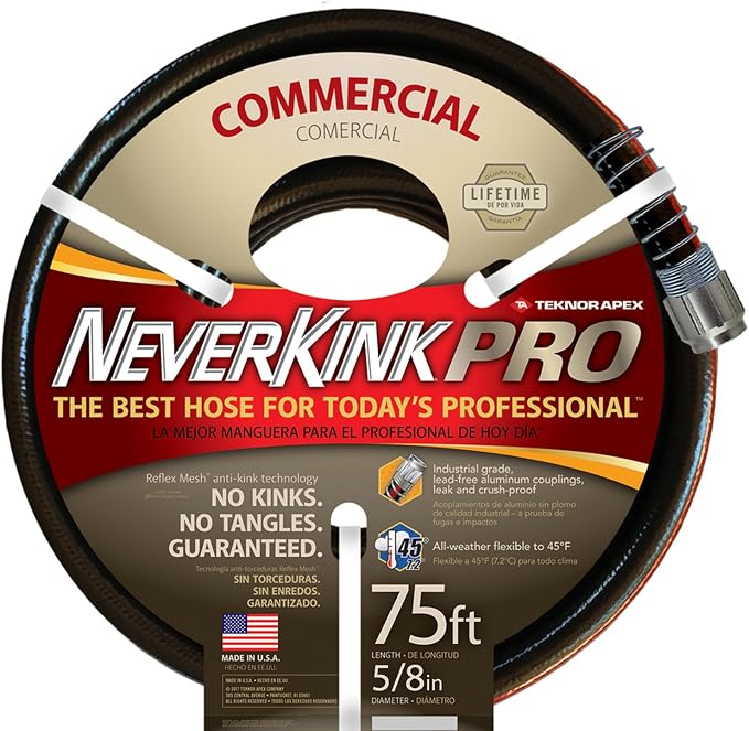 Teknor Apex Neverkink PRO Water Hose (5/8" x 75ft)