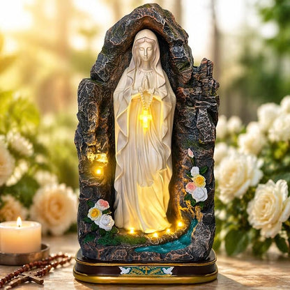 18" Catholic Virgin Mary Statue - Praying Blessed Mother Mary Statue for Altar Devout Home Yard Patio Lawn Hallway Decor,Outdoor Catholic Resin Sculpture Decoration, Religious Gifts to Mom