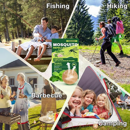 Mosquito Repellent Outdoor, Natural Peppermint Oil to Repel Mosquito, Mosquito Repellent for Indoor Use, for Yard, Garden, Long Lasting Keep Mosquito Away for Camping, Travel, Hiking, Fishing-10Pack