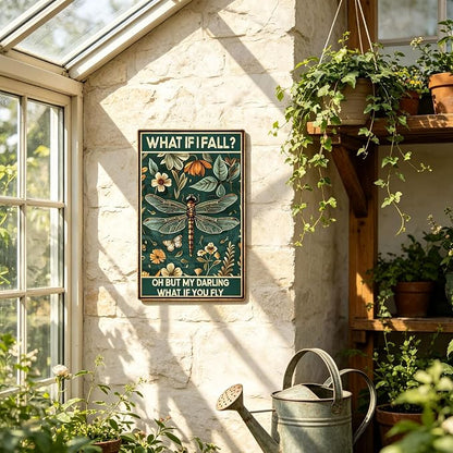 Metal Signs What If I Fall Oh But My Darling What If You Fly Retro Tin Sign for Home Office Kitchen Bar Cafe Garden Wall Decor 12x8 Inch