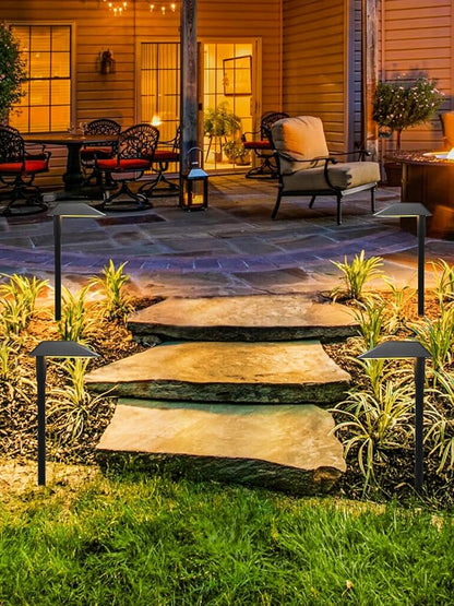 5W Low Voltage Landscape Pathway Lights with Connectors,12-24V Outdoor Path Lights, 3000K Wired Landscape Lights for Yard Garden Walkway, IP66 Waterproof（12Pack）