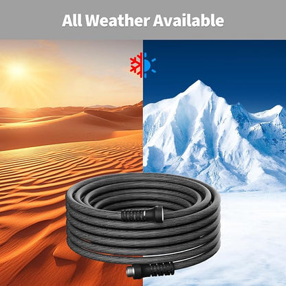 Garden Hose 25ft x 5/8",Flexible Water Hose,Lightweight Braided Hose with Swivel Handle,Leak-Free Connections, Male to Female Fittings, Kink Resistant Durable Hybrid Hose,Grey