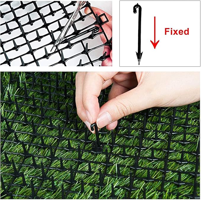 2 Pack 6.5ft Cat Scat Mat with Soft Spikes, 13ft Humane Indoor/Outdoor Cat Deterrent Strips for Garden Borders, Countertops & Furniture, 78" x 11" Each