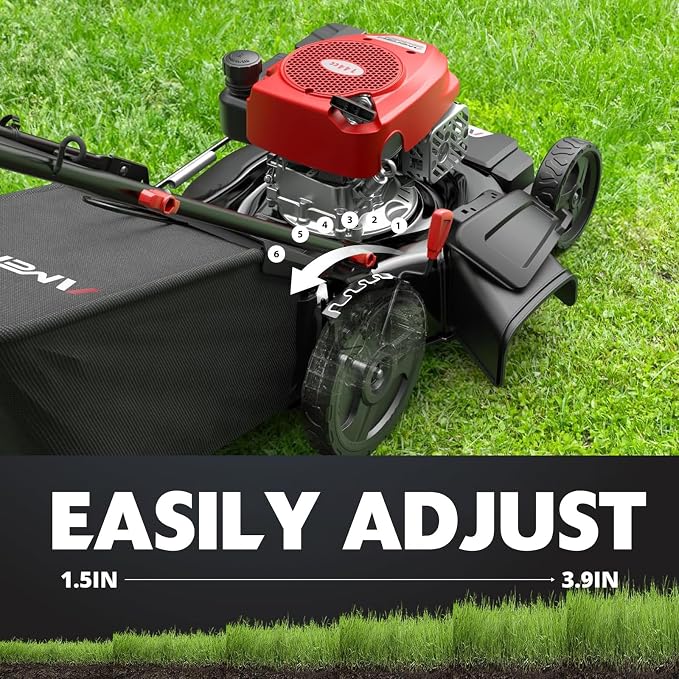 AMERISUN Gas Lawn Mower, 21" with 144cc 4-Cycle OHV Engine 3-in-1 Walk-Behind Push Lawn Mower (AV8621P1)