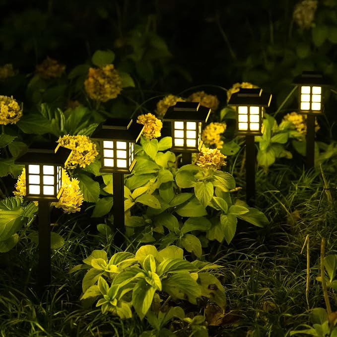 SOLPEX 16 Pack Solar Outdoor Lights, Path Lights, Walkway Lights Outdoor, Solar Garden Lights, Pathway Lights Waterproof for Garden, Yard, Landscape (Warm White)