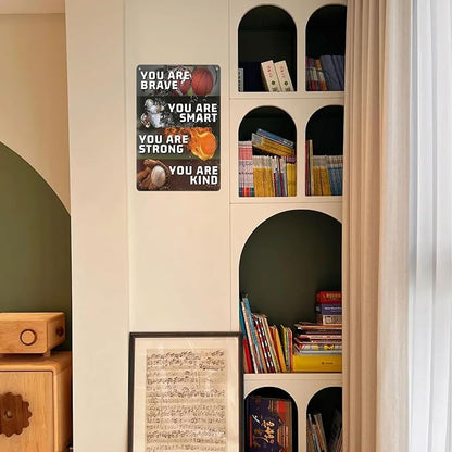 Tin Sign Room Accessories for Teen Boys-Sport Room Decor for Boys,Motivational Wall Decor Sign for Boys Bedroom Gifts 8x12inch