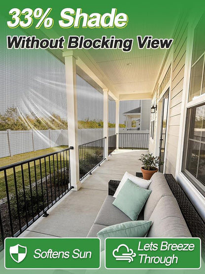 10x33ft PP Nanocomposite Garden Netting - Keep Bugs Out, Mosquito Net for Patio, Bird Barrier Mesh Screen for Balconies Outdoor Plants Vegetables Raised Beds, 33% Shade Rating
