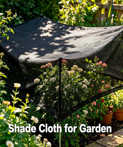 40%-50% Black Shade Cloth for Garden,20FT x 30FT Sun Block Mesh Tarp | Sun Shade Cover for Plants Cover, Greenhouse, Patio, Vegetables, Chicken Coop, Shade Net for Outdoor Protection