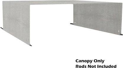 Universal Pergola Replacement Canopy Shade Cover with Breathable HDPE Fabric & Rod Pockets for 10 x 10 FT Pergola, Canopy Size: 192'' L x 106'' W (Smoke Tan)