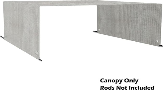 Universal Pergola Replacement Canopy Shade Cover with Breathable HDPE Fabric & Rod Pockets for 10 x 10 FT Pergola, Canopy Size: 192'' L x 106'' W (Smoke Tan)