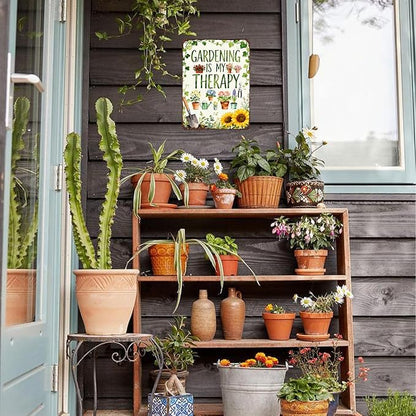 Garden Gifts For Women Vintage Gardening Signs For Outside Greenhouse Yard Backyard Patio Home Farmhouse Metal Garden Decor For Outdoor Funny Wall Art Plant Lovers Gifts For Women Wife Her Mom Grandma