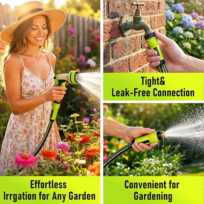 Garden Hose 75ft x 5/8", Heavy Duty Water Hose, Flexible and Durable, Kink Resistant Lightweight Hybrid Hose, Leakproof Yard Hose with Male to Female Fittings