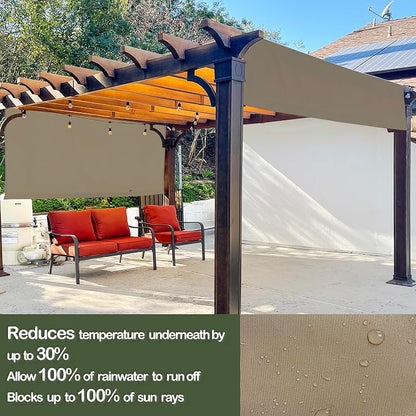 Alion Home Waterproof Pergola Cover - Universal Replacement Canopy for Pergolas (14' L x 8' W, Muddy Water)