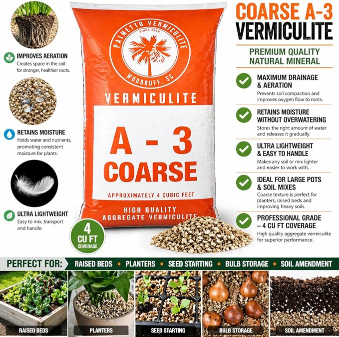Palmetto Vermiculite - 4 Cubic Foot - Coarse