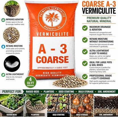 Palmetto Vermiculite - 4 Cubic Foot - Coarse