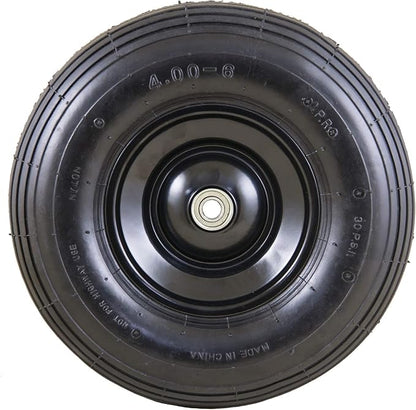 Marathon Replacement Wheelbarrow Wheel with Adapter Kit - 13-Inch - Fits Tire Size of 4-Inch x 6-Inch (3.50/2.50-8-Inch), (20296-M)
