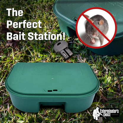 Exterminators Choice - 6 Pack Rat Bait Station Boxes with 1 Key - Heavy Duty Mouse Trap Holder - Great for Catching Rats and Mice - Pest Control - Durable and Discreet | Heavy Duty Mouse Trap Holder Great for Catching Rats and Mice Pest Control Durable...