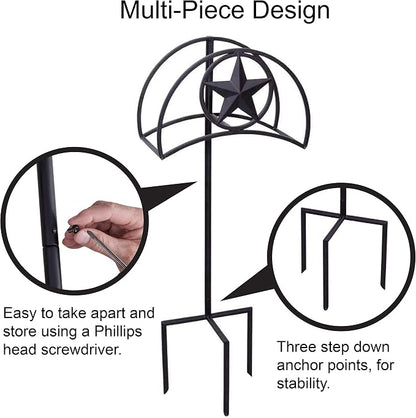 Liberty Garden Products 123-KD Star Hose Stand, Black