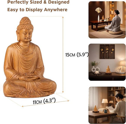 Buddha Statues for Home Decor, Meditation Accessories, Zen Decor, Spiritual Decor, Small Buddha Statue, Yoga Gift for Women and Men, Religious Statues Indoor