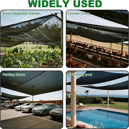 winemana 120x6 FT Outdoor Shade Cloth for Garden & Plants - 40% Large Black Mesh Tarp, UV Resistant Woven Shade Fabric for Greenhouse Farm Row Cover Vegetables Sun Protection Poultry Run