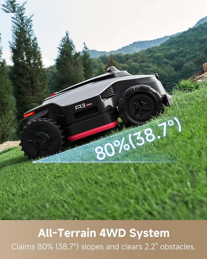 DREAME LiDAR Robot Lawn Mower A3 AWD Pro 5000+Garage+Cleaning Set+Blade+Decal Stickers Set