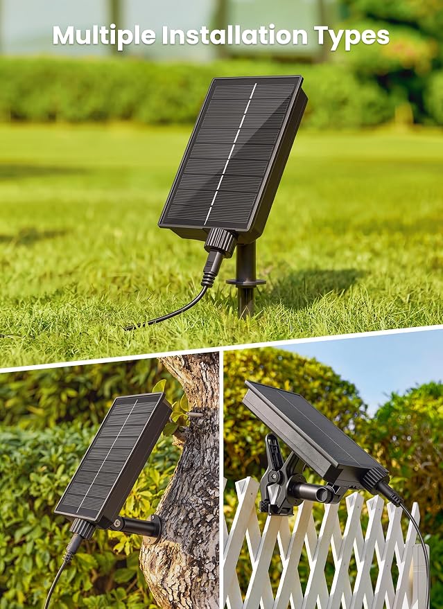 Brightown 58FT 26LED Solar String Lights Outdoor with Remote & USB Port, Shatterproof Bulbs, Dimmable & Timable, 3 Modes, Patio Lights with Mount Clips for Backyard Garden Decor - Last for 36+Hrs