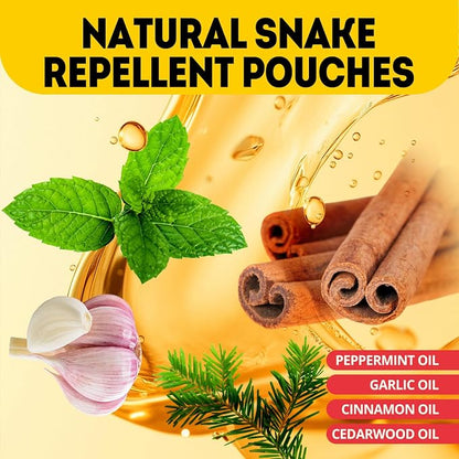 Snake Repellent for Yard, Outdoor & pet Safe, 12 Packs | deters rattlesnakes, copperheads, plant oils, indoor 120 sq ft, 2-3 months, rain resistant, non-toxic