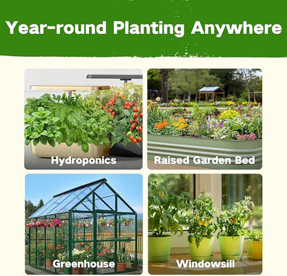 Year-Round Zone 7 Seed Bank, Gift for Mom Dad, 32 Varieties Heirloom Seeds | 30,000+ Non-GMO Vegetable Herb Flower Seeds, Gardening Gifts for Women Men, Survival Seed Kit, Raised Garden Beds Greenhouses