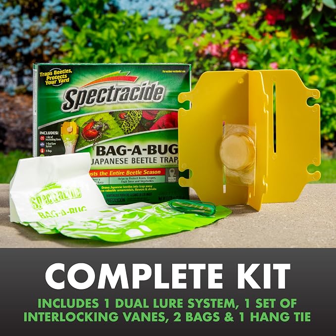 Spectracide Bag-A-Bug Japanese Beetle Trap, Dual Lure System 12 count