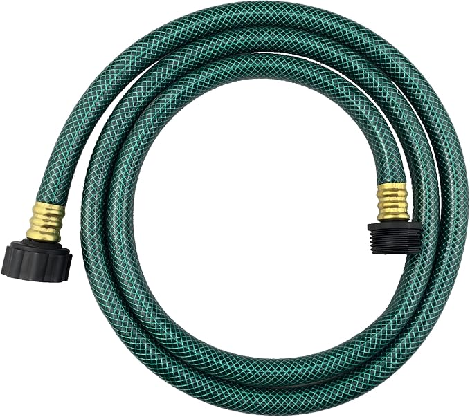 Darnassus PVC Garden Hose 1/2 Inch, 5 FT Flexible Water Hose Green with Male and Female Plastic Fittings - No Leaking and Lightweight for Household Outdoors Lawns Patio