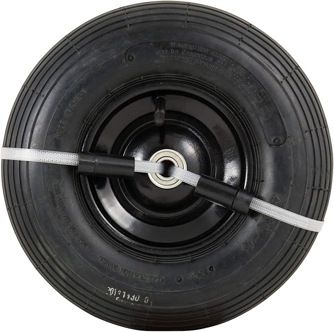 Marathon Replacement Wheelbarrow Wheel with Adapter Kit - 13-Inch - Fits Tire Size of 4-Inch x 6-Inch (3.50/2.50-8-Inch), (20296-M)