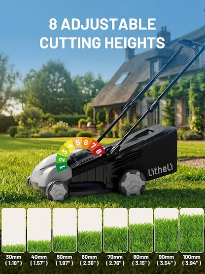 Litheli Self-Propelled Lawn Mower 21", 2 x 8.0Ah Battery Powered Electric Lawn Mower