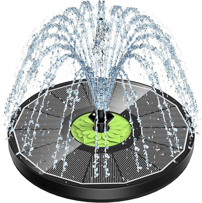 SZMP Upgraded 3.5W Full Glass Panel Solar Fountain for Bird Bath, Floating No-Installation Solar Powered Water Fountain Pump with 7 Nozzles, for Garden, Pond Decor (Black)