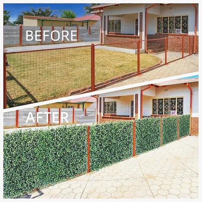 Artificial Grass Wall Panels 12 Pcs 10"x10" Greenery Wall Decor | Boxwood Panels Small Grass Wall Apartment Balcony Fake Hedge for Indoor Outdoor. Zero Maintenance Greenery Wall Backdrop.