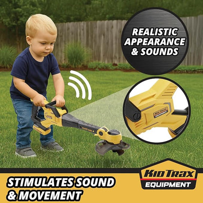 Kid Trax String Trimmer Construction Toys - Kids Toy, Gardening Tools, Outdoor Toys, Tools for Kid, Pretend Play, Durable, Easy to Use, Realistic Appearance & Sounds, Girl and Boy Toy Age 3+