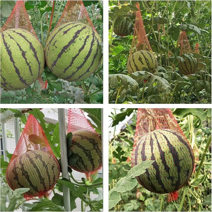 80 Pack Watermelon Nets, 20 Inches Reusable Cantaloupes Mesh Net Garden Cucumbers Growing Supporting Storage Net Bags for Vegetables, Honeydew