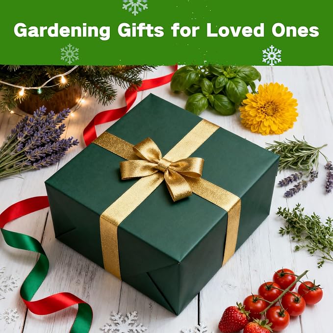 Year-Round Zone 7 Seed Bank, Gift for Mom Dad, 32 Varieties Heirloom Seeds | 30,000+ Non-GMO Vegetable Herb Flower Seeds, Gardening Gifts for Women Men, Survival Seed Kit, Raised Garden Beds Greenhouses