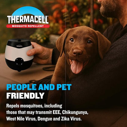 Thermacell E-ZoneGuard Glow Rechargeable Mosquito Repeller + Lantern with 20-Foot Zone of Scientifically Proven Outdoor Protection; 9-Hr Battery; 12-Hr Refill; Bug Spray Alternative; DEET-Free | 20-Foot Zone Protection, 9-Hr Battery, 12-Hr Refill, DEET...
