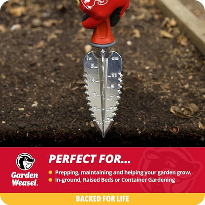 Garden Weasel 3-Piece Hand Tool Combo Set | Trowel, Transplanter and Cultivator | Heavy Duty Lawn and Garden Set, Digging, Planting, and Weeding | 91370